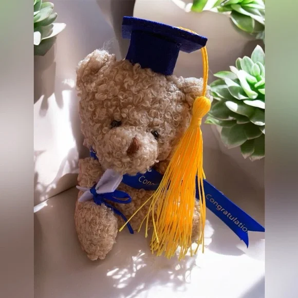 16 Pcs 4 Inches Blue Congratulations Mini Plush Graduation Bear with Diploma - Picture 6 of 7